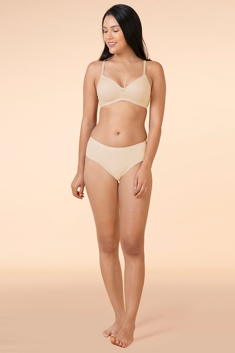 Smooth Charm Padded Wirefree Bra - Almond - Image 4 of 4