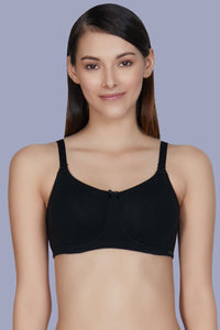 Essential Comfort Non-Padded Non-Wired Bra - Black thumbnail 1