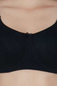 Essential Comfort Non-Padded Non-Wired Bra - Black thumbnail 4