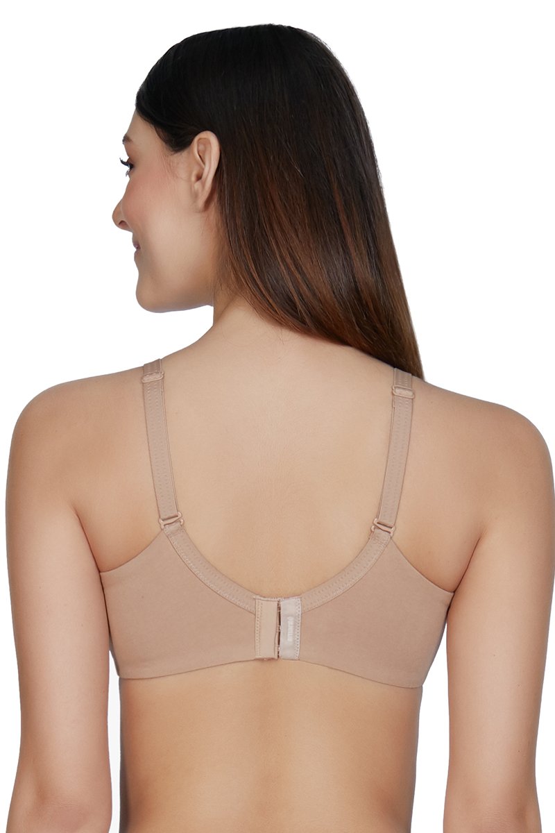Buy Amante Double Layered Underwired T-Shirt Bra- Skin at Rs.248 online