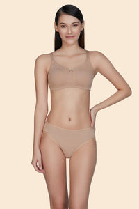 Essential Comfort Non-Padded Non-Wired Bra - Sandalwood thumbnail 5