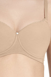 Essential Padded Wirefree Bra - Sandalwood thumbnail 4