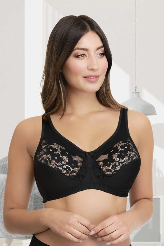 Ultra Support Non-padded Non-wired Bra - Black