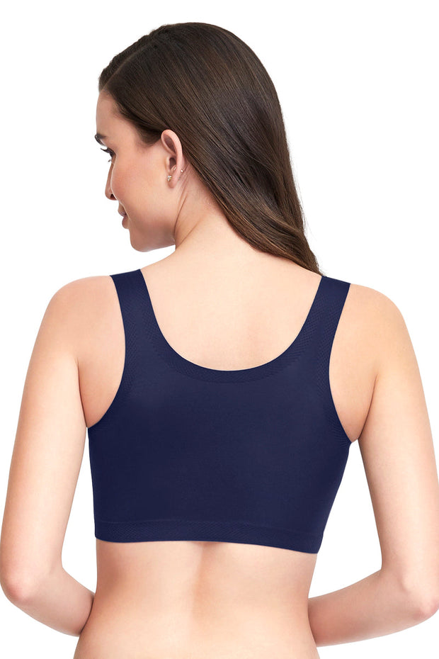 Skins V-Neck Bra - Midnight
