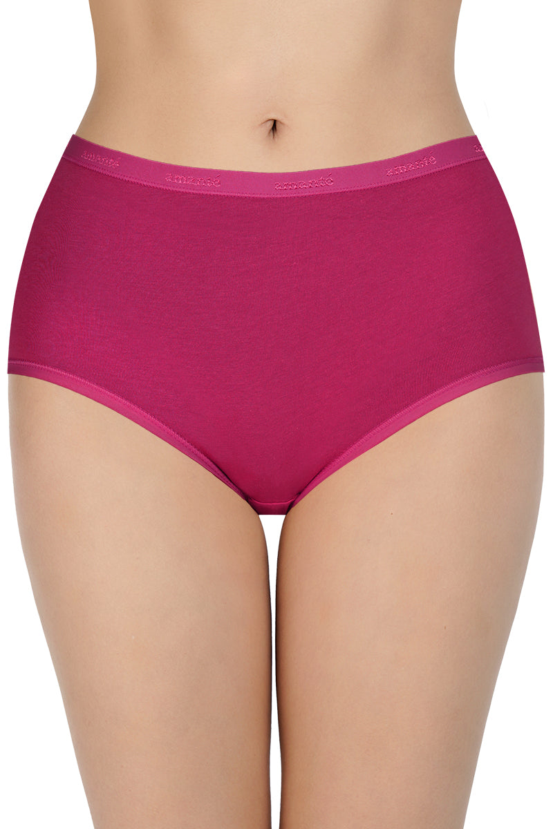 High Rise Solid Full Brief Panties (Pack of 3)