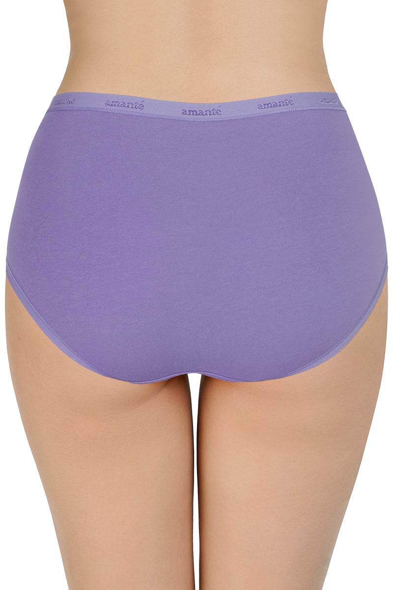 High Rise Solid Full Brief Panties (Pack of 3)