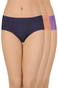 Inner Elastic Waistband Hipster (Pack of 3) - color option