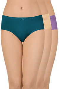 Inner Elastic Waistband Hipster (Pack of 3) - color option