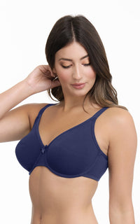 Ultimo Essential Cotton Non-Padded Wired Bra - Inky Blue thumbnail 2