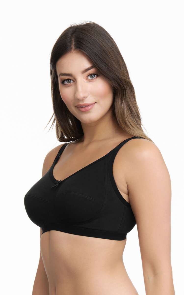 Ultimo Essential Cotton Non-Padded Non-Wired Bra - Black