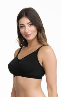 Ultimo Essential Cotton Non-Padded Non-Wired Bra - Black thumbnail 2