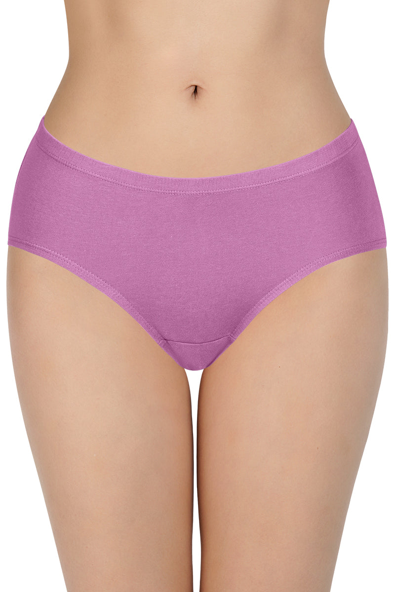 100% Cotton Hipster Panty Pack (Pack of 3) - D014 - Solid - Image 4 of 6