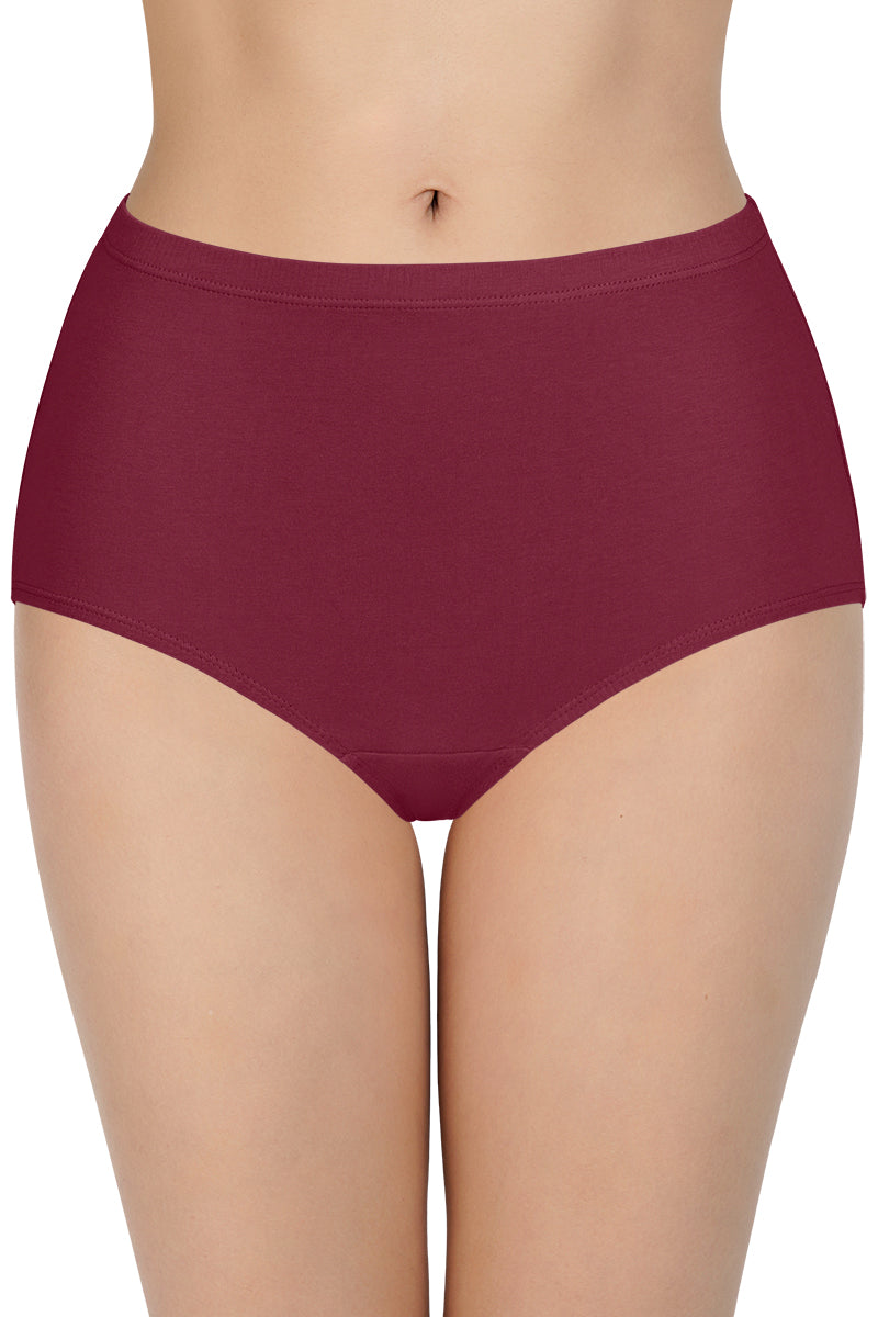 100% Cotton Full Brief Panty Pack (Pack of 3) - D021 - Solid