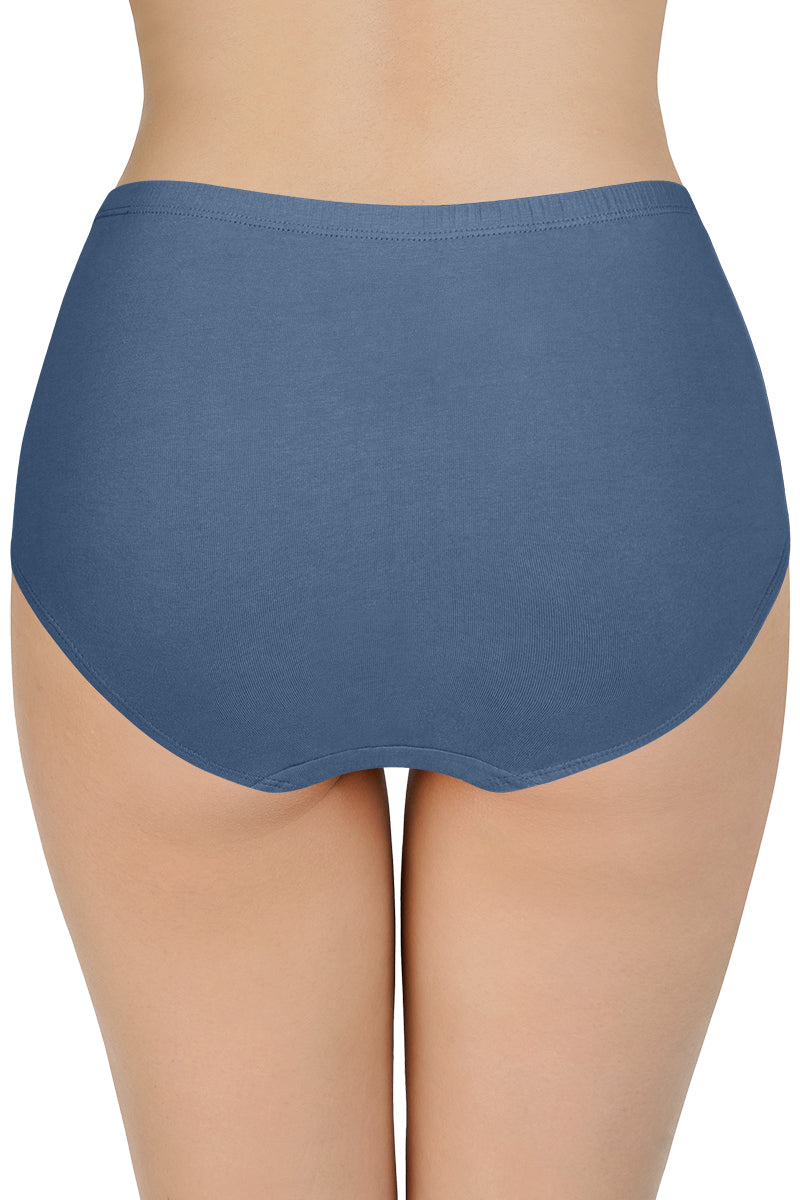 100% Cotton Full Brief Panty Pack (Pack of 3) - D021 - Solid - Image 6 of 6