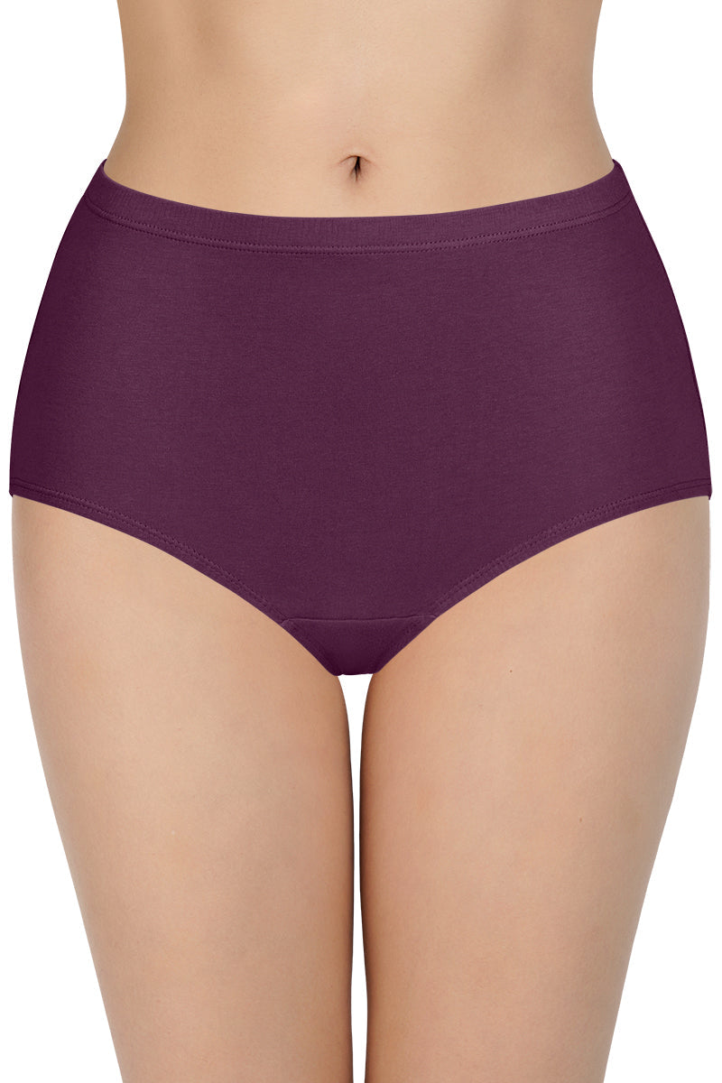 100% Cotton Full Brief Panty Pack (Pack of 3) - D022 - Solid - Image 3 of 6