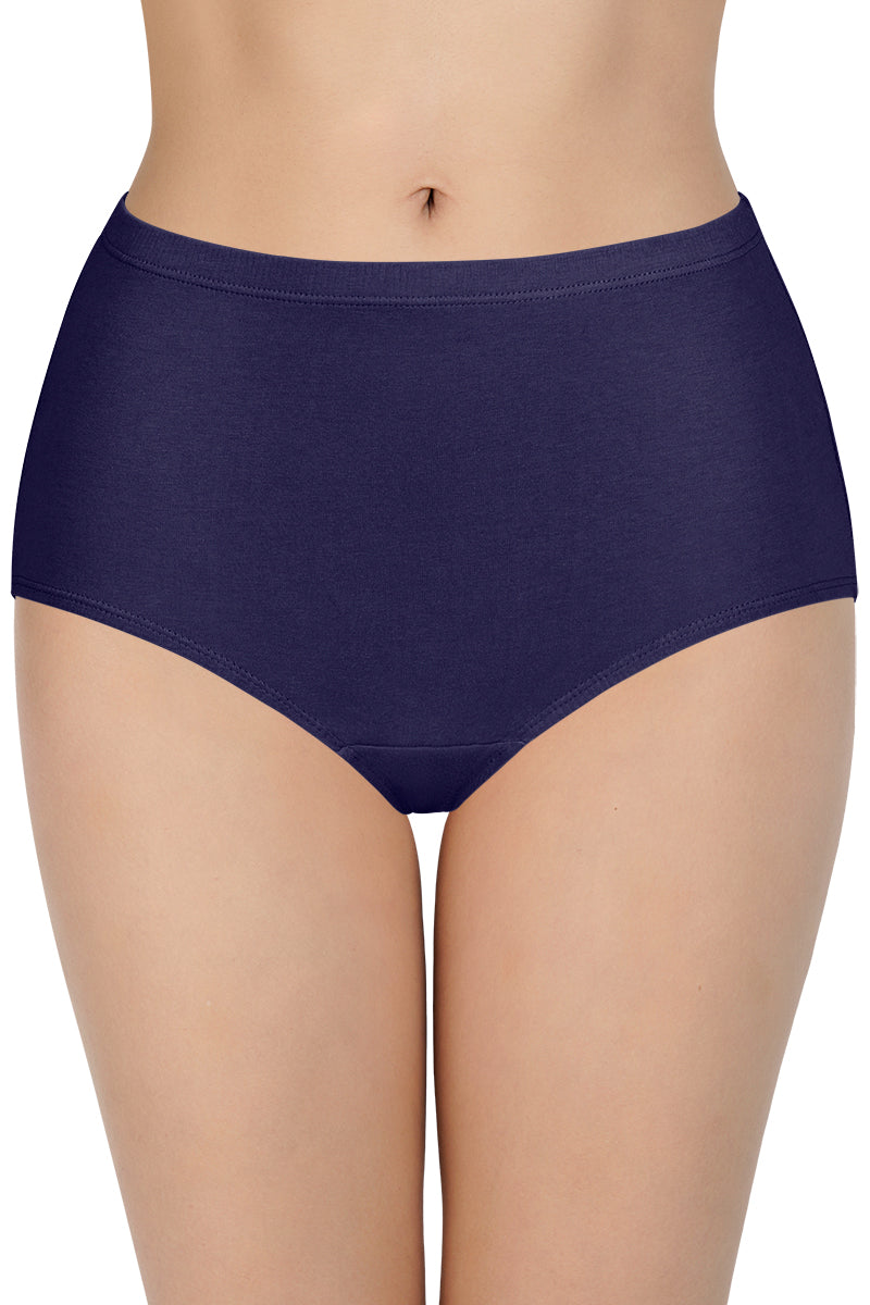 100% Cotton Full Brief Panty Pack (Pack of 3) - D023 - Solid - Image 2 of 6