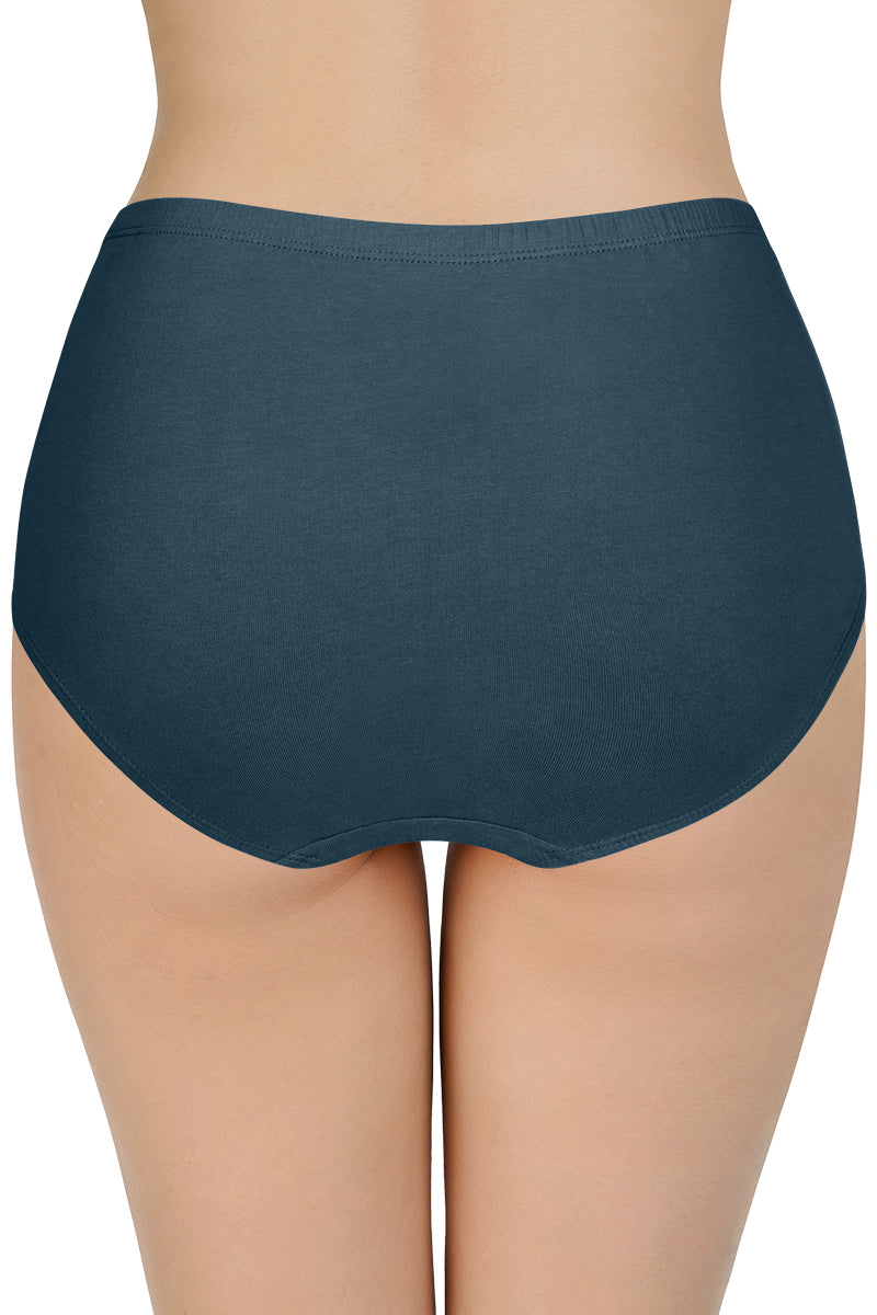 100% Cotton Full Brief Panty Pack (Pack of 3) - D023 - Solid - Image 6 of 6