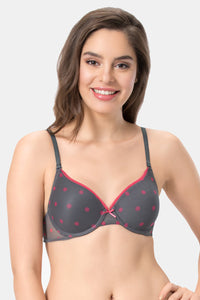 every de Bae Full Cover Padded Underwired T-shirt Bra - Steel Grey thumbnail 4