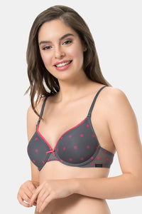 every de Bae Full Cover Padded Underwired T-shirt Bra - Steel Grey thumbnail 3