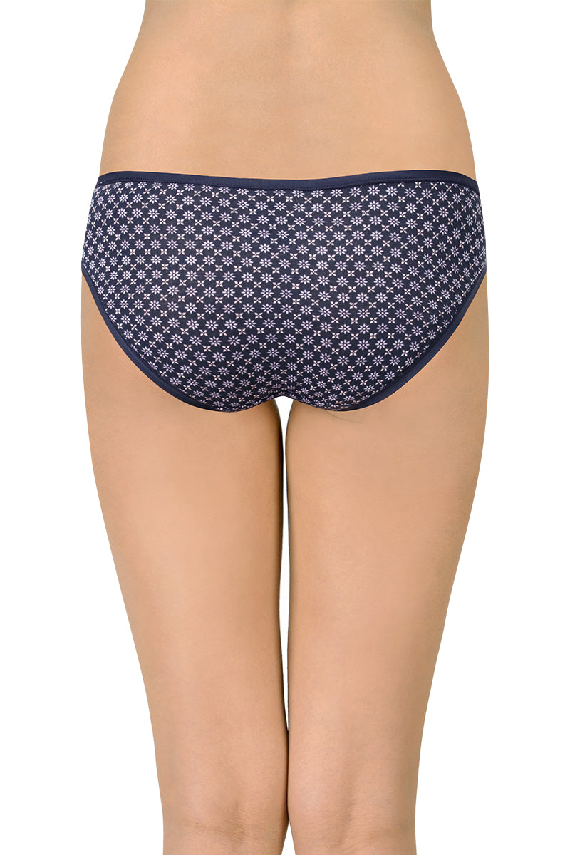 Assorted Low Rise Bikini (Pack of 5) - Ditsy Geos Navy