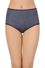 Assorted High Rise Full Brief (Pack of 5) - Ditsy Geos Navy
