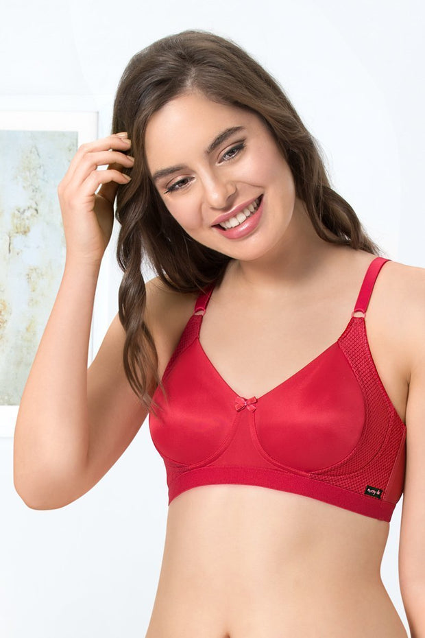 every de Essential Support Full Cover Bra - Crimson Color