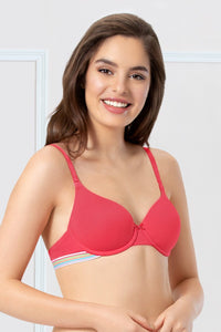 every de Sassy Stripes T-Shirt Bra - Azalea Color thumbnail 1