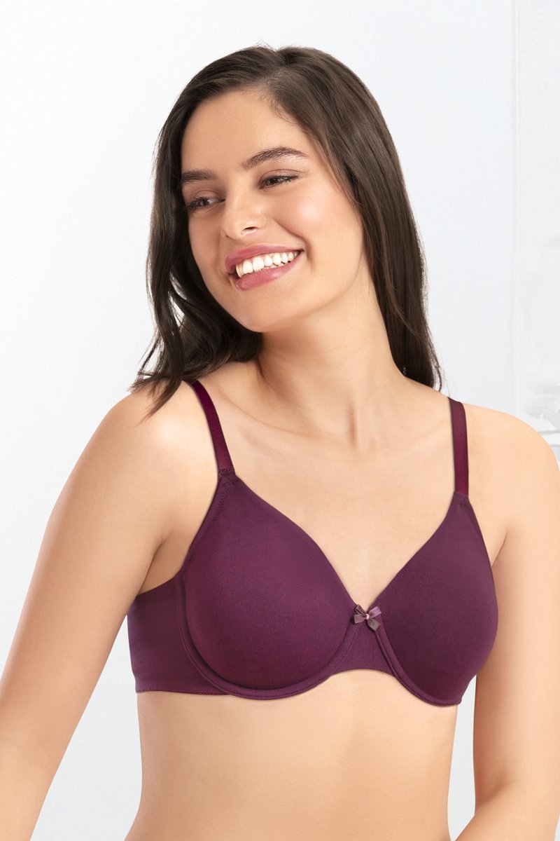 every de Cotton Embrace Full Cover Bra - Pickled Beet Color