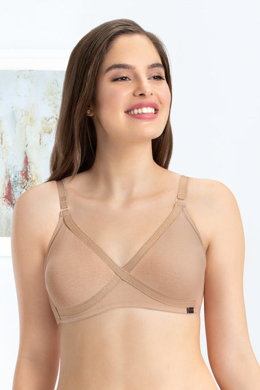 every de Smoothing Crosscover Bra - Sandalwood Color