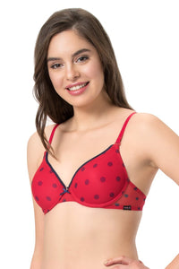 every de Bae Full Cover Padded Underwired T-shirt Bra - Crimson thumbnail 3