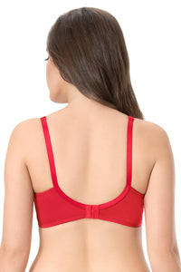 every de Contour Charm Non-Padded Non-Wired Full Cover Everyday Bra - Crimson thumbnail 2