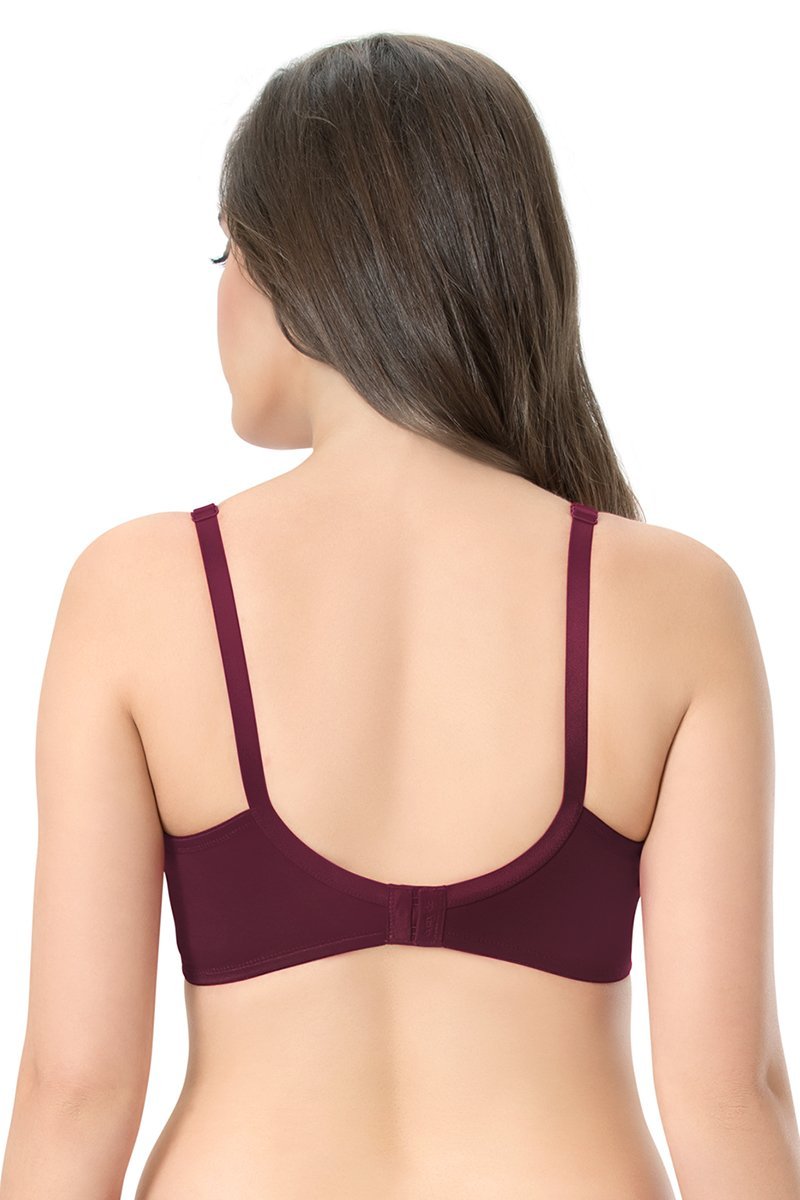 every de Contour Charm Non-Padded Non-Wired Full Cover Everyday Bra - Pickled Beet