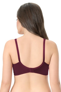 every de Contour Charm Non-Padded Non-Wired Full Cover Everyday Bra - Pickled Beet thumbnail 2