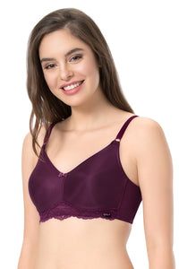 every de Contour Charm Non-Padded Non-Wired Full Cover Everyday Bra - Pickled Beet thumbnail 3