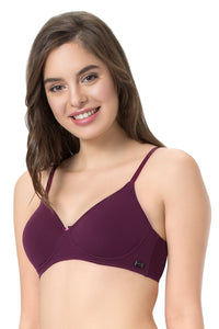 Carefree Casuals Padded Non-Wired  Bra - Pickled Beet - color option