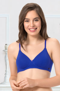 Carefree Casuals Padded Non-Wired  Bra - Royal Blue thumbnail 1