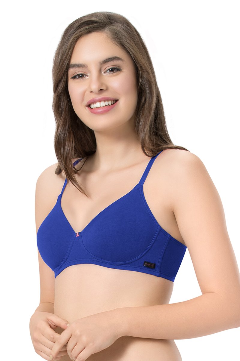 Carefree Casuals Padded Non-Wired  Bra - Royal Blue