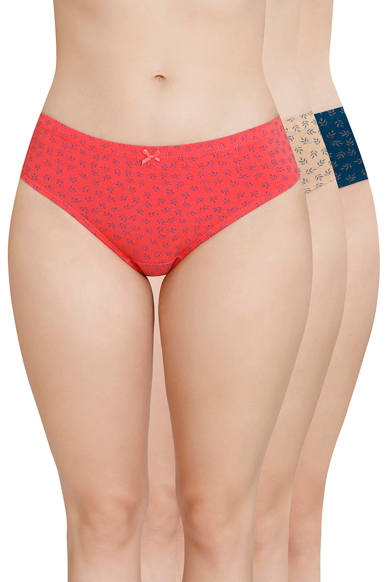 Inner Elastic Printed Mid Rise Bikini Panty (Pack of 3) - Image 1 of 7