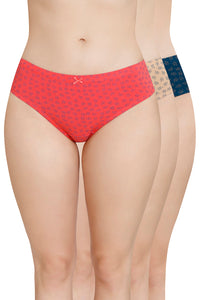 Inner Elastic Printed Mid Rise Bikini Panty (Pack of 3) thumbnail 1