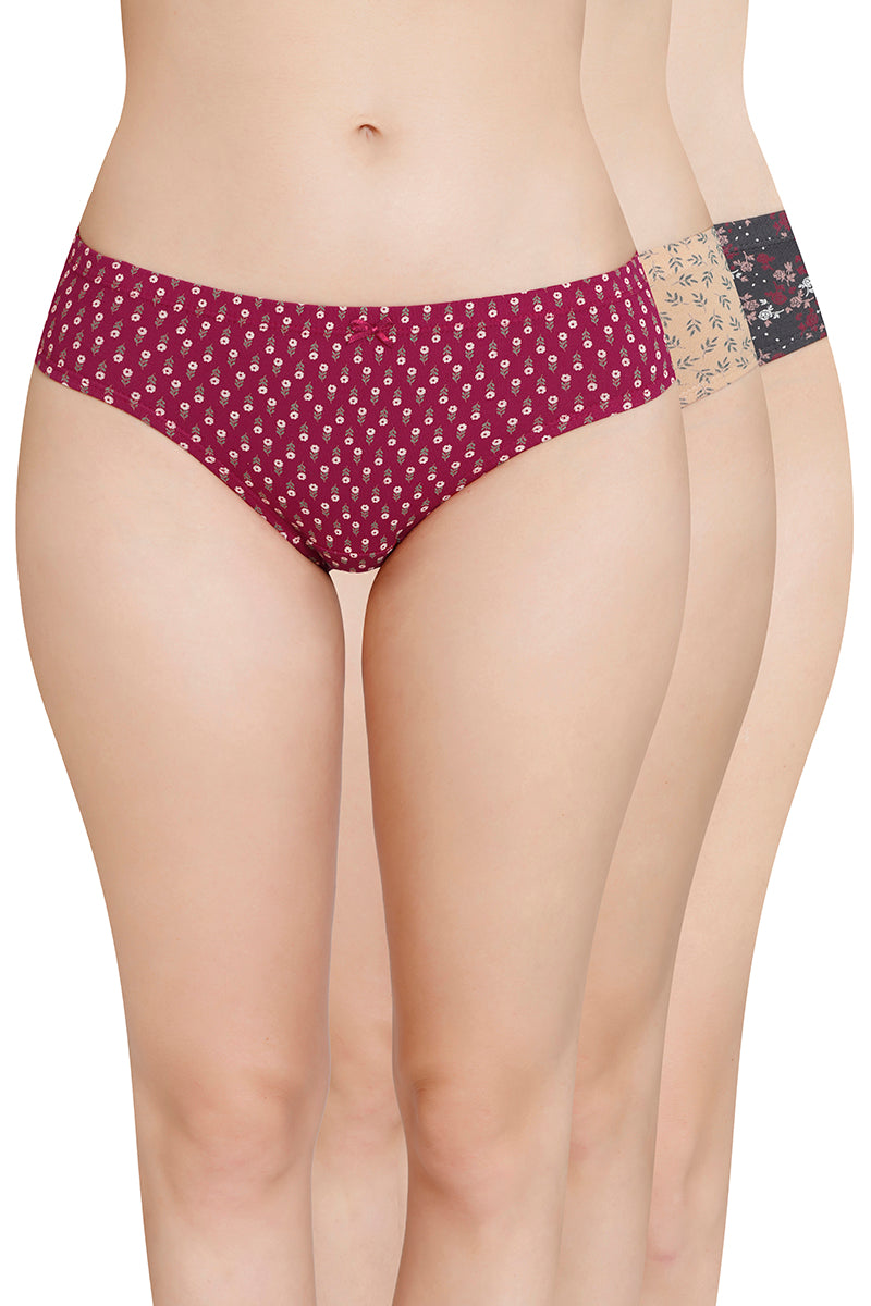 Inner Elastic Printed Mid Rise Bikini Panty (Pack of 3) - Image 1 of 7