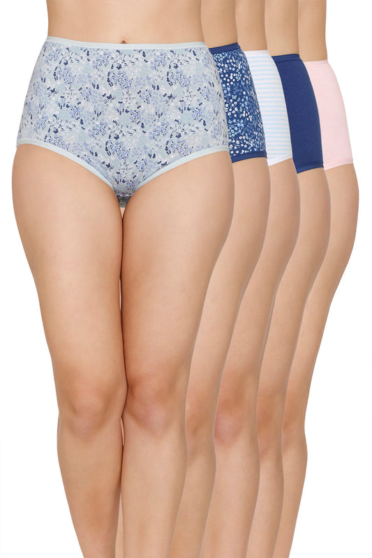 Assorted High Rise Full Brief (Pack of 5) - Ditsy Florals-5