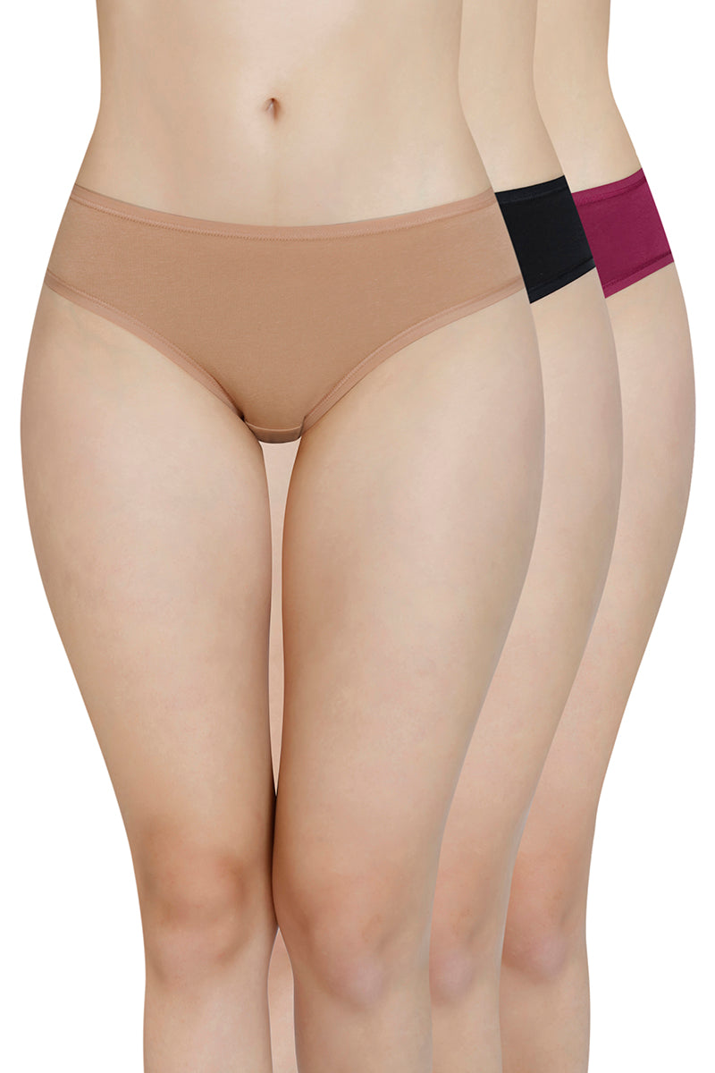 Solid Low Rise Bikini Panty (Pack of 3) - Image 1 of 10