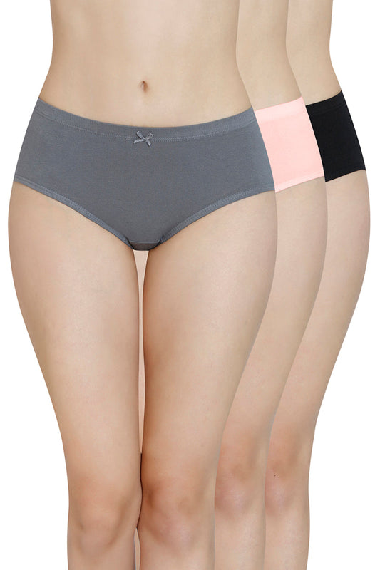 Inner Elastic Waistband Hipster Panty (Pack of 3)