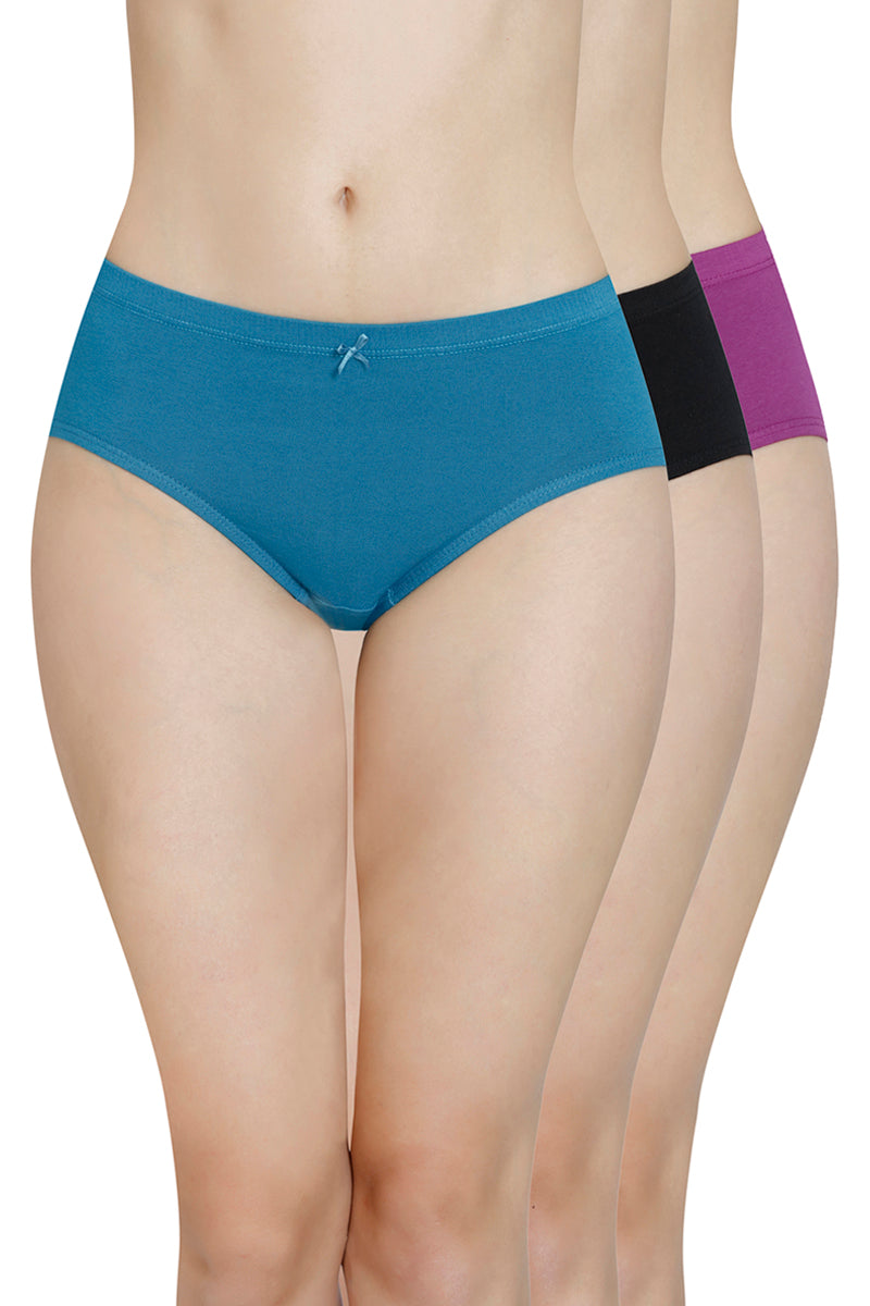 Inner Elastic Waistband Hipster Panty (Pack of 3) - Image 1 of 6