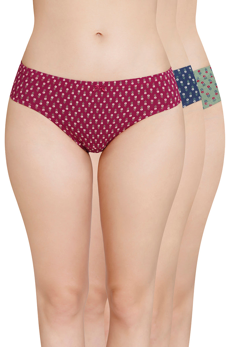 Inner Elastic Printed Mid Rise Bikini Panty (Pack of 3) - Image 1 of 7