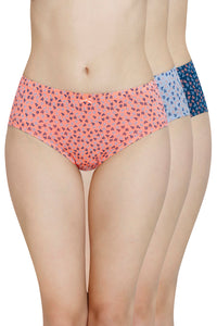 Inner Elastic Waistband Hipster Panty (Pack of 3) - color option
