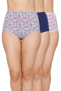 Assorted Low Rise Full Brief (Pack of 3) - Floral Garden Op2-3 - color option