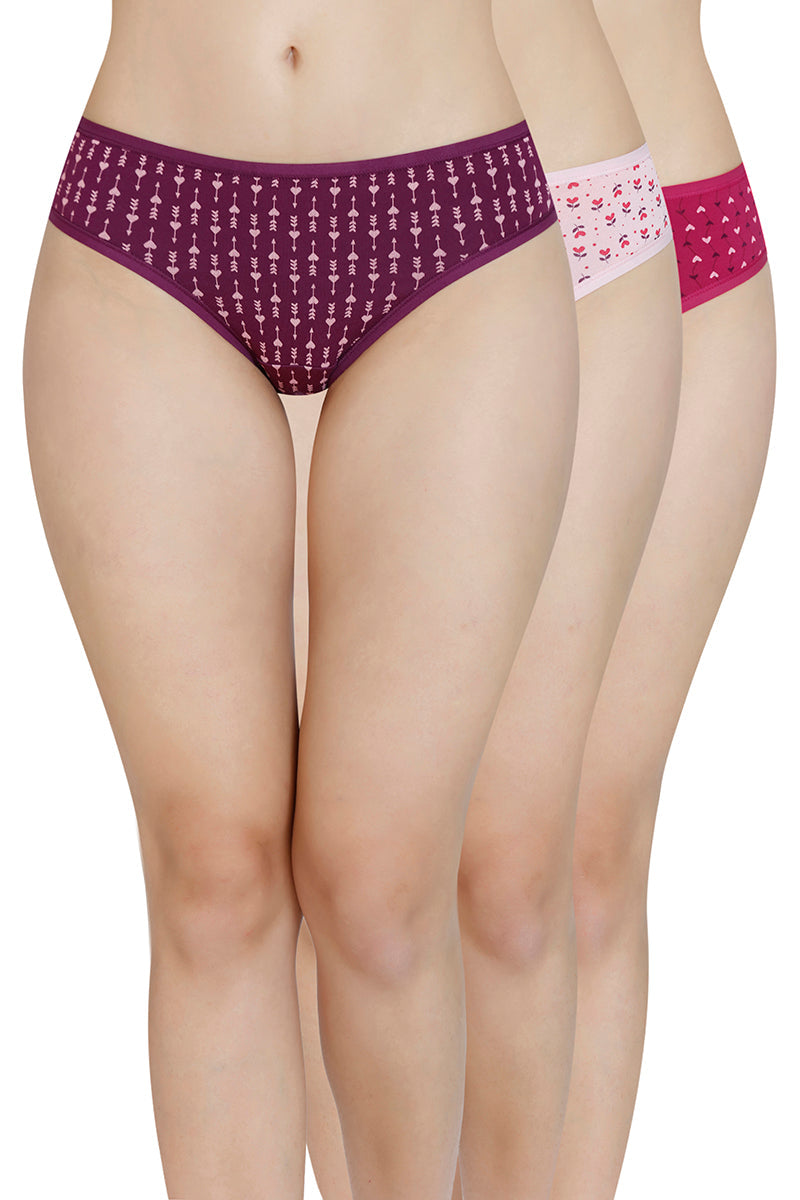 Printed Low Rise Bikini Panty (Pack of 3) - Image 1 of 10