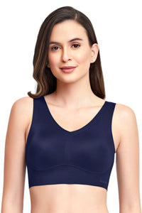 Skins V-Neck Bra - Midnight thumbnail 1