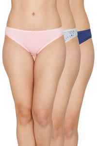 Assorted Low Rise Bikini Panty (Pack of 3) - Ditsy Florals-3 - color option